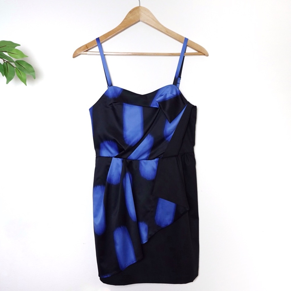 BCBG Cocktail Dress Blue & Back Size 4